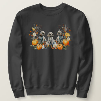 Thanksgiving Fall Poodle Dog with Pumpkins design Sweatshirt