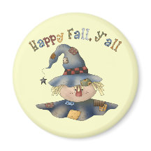 Thanksgiving Fall Round Magnet