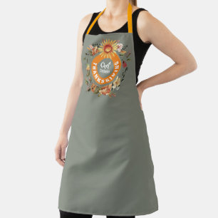 THANKSGIVING Fall Wreath Personalised Chef Apron