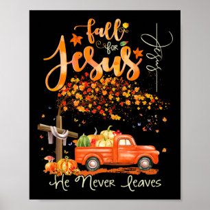 Thanksgiving Family Autumn Fall Christian Hallowee Poster