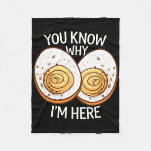 Thanksgiving Family Dinner I'm Here For Deviled Eg Fleece Blanket
