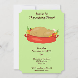 Thanksgiving Family Dinner Invitation
