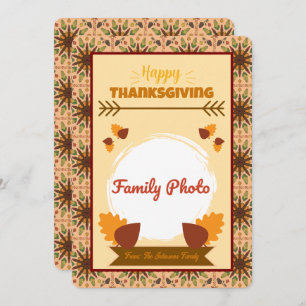 Thanksgiving Family Photo Card