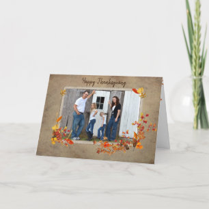 Thanksgiving Family Photo Frame Holiday Card