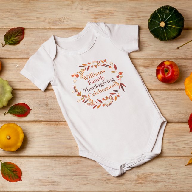 Thanksgiving Family Reunion Cute Custom Baby Bodysuit (Creator Uploaded)