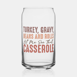 Thanksgiving Feast Can Glass