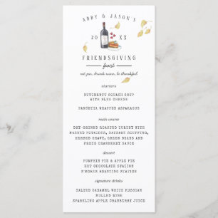 Thanksgiving Feast Custom Dinner Menu