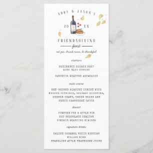 Thanksgiving Feast Custom Dinner Menu