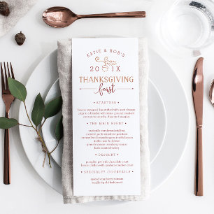 Thanksgiving Feast Custom Dinner Menu