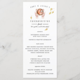 Thanksgiving Feast Custom Dinner Menu