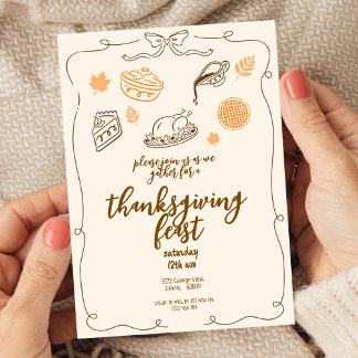 Thanksgiving Feast | Fall Dinner Party Invitation