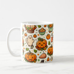 Thanksgiving feast family coffee mug
