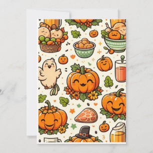 Thanksgiving feast family invitation