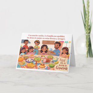 Thanksgiving Feast- Hispanic Family Card