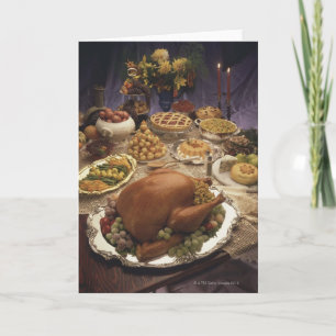 Thanksgiving feast holiday card