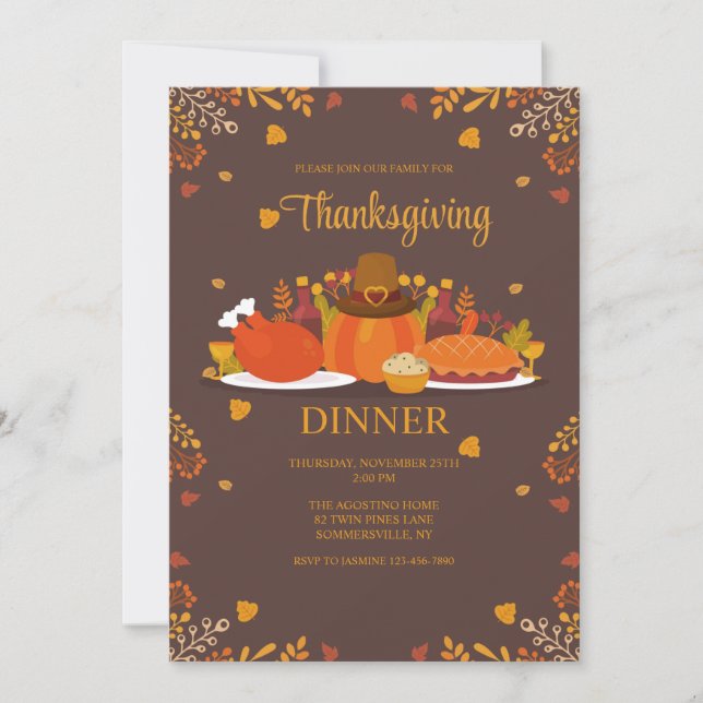 Thanksgiving Feast Invitation (Front)