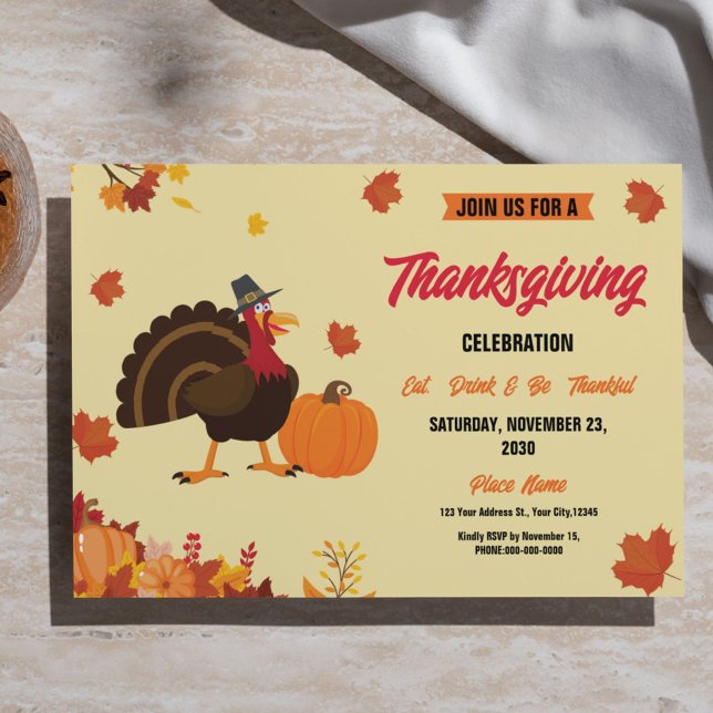 Thanksgiving Feast Invitation (Creator Uploaded)