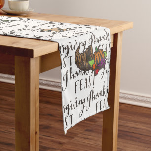Thanksgiving Feast Short Table Runner