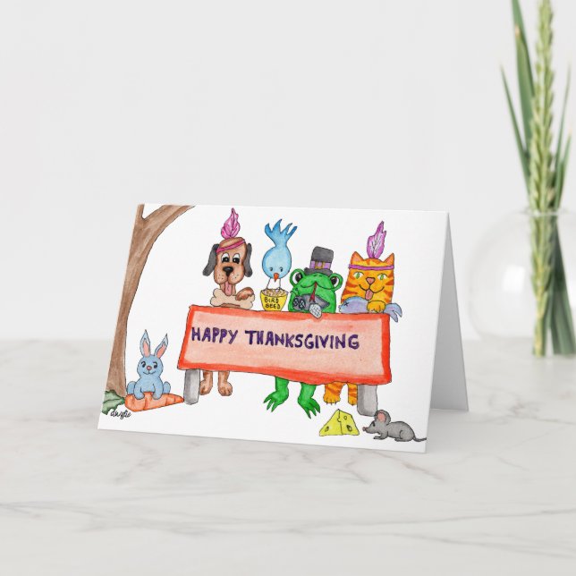 Thanksgiving Feast with Friends Card (Front)
