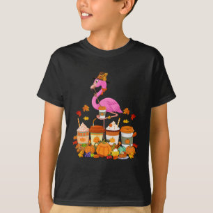 Thanksgiving Flamingo Wearing Hat Fall Coffee Cups T-Shirt
