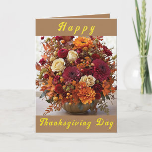 Thanksgiving Floral Arrangement Card