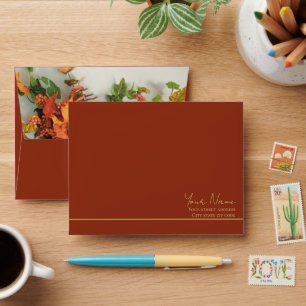 Thanksgiving Florals Holiday Spice Envelope