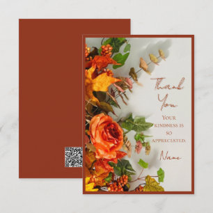 Thanksgiving Florals Holiday Spice Invitation Card