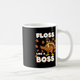 Thanksgiving Floss Like A Boss Turkey Pilgrim Boys Coffee Mug