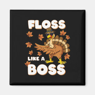 Thanksgiving Floss Like A Boss Turkey Pilgrim Boys Magnet