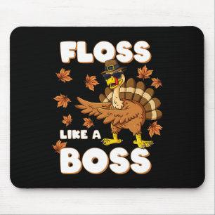 Thanksgiving Floss Like A Boss Turkey Pilgrim Boys Mouse Pad