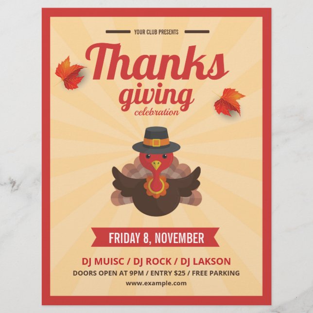 Thanksgiving Flyer template (Front)