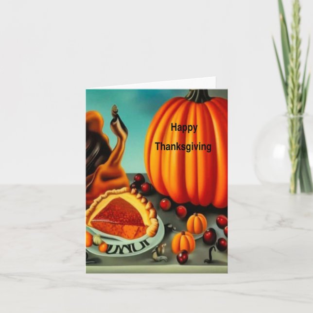 Thanksgiving Folded Greeting Card (Front)