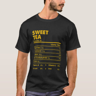 Thanksgiving Food Sweet Tea Nutritional Facts T-Shirt