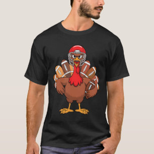 Thanksgiving Football Cool Football Turkey For Men T-Shirt