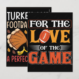 Thanksgiving Football Game Day Fun Family Fall App Holiday Postcard