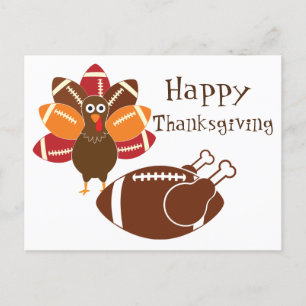 Thanksgiving Football Postcard