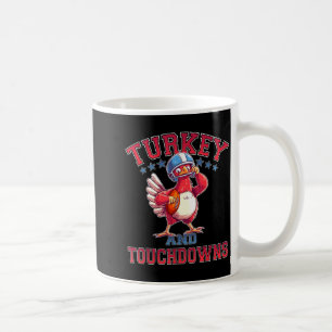 Thanksgiving Football Turkey & Touchdowns Game Coffee Mug