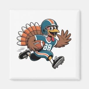 Thanksgiving Football Turkey Fantasy Football Magnet