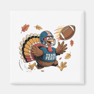 Thanksgiving Football Turkey Fantasy Football Magnet