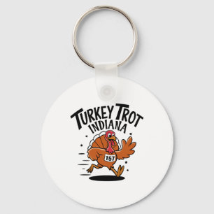 Thanksgiving Footrace Turkey Trot Indiana Men Wome Key Ring