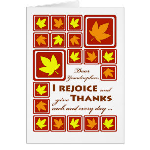 Thanksgiving for Grandnephew, Fall Leaf Tiles