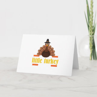 Thanksgiving for kids little turkey holiday card