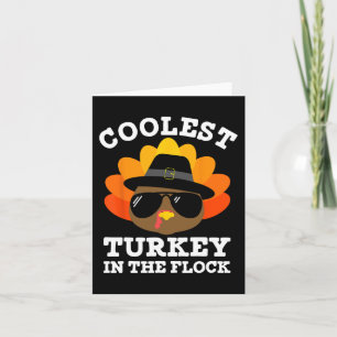 Thanksgiving  for Men Boys Toddler Kids Coolest Tu Card
