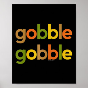 Thanksgiving For Women Her Gobble Gobble Fall Turk Poster