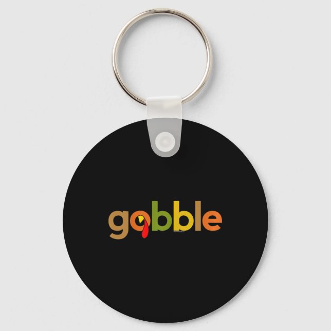 Thanksgiving For Women Her Gobble Turkey Day Thank Key Ring (Front)