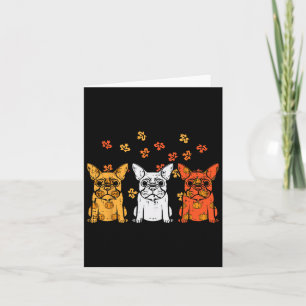 Thanksgiving French Bulldog Fall Frenchie Dog Men Card