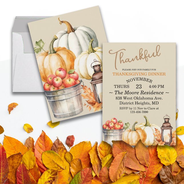 Thanksgiving Friendsgiving Dinner Custom  Invitation (Creator Uploaded)