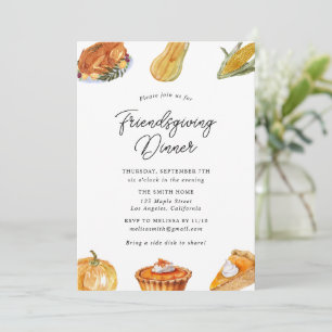 Thanksgiving Friendsgiving Dinner Invitation