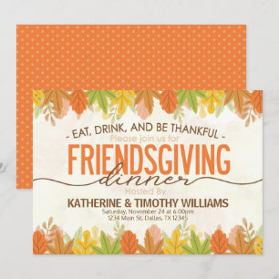 thanksgiving friendsgiving holiday turkey invitati invitation