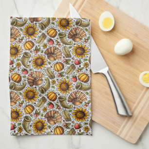 Thanksgiving Fun Tea Towel
